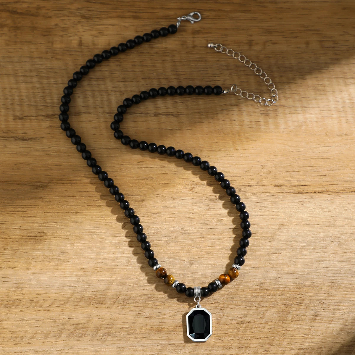 Visoré - Black Bead Men's Chain